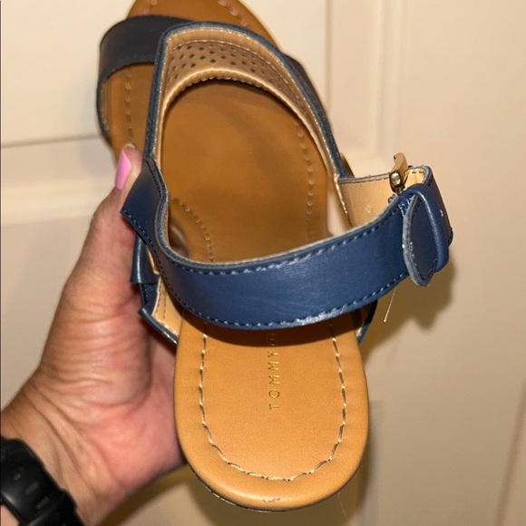 Tommy Hilfiger Women's Blue and Tan platform, wedge Sandals, size 7 1/2 - Picture 8 of 11
